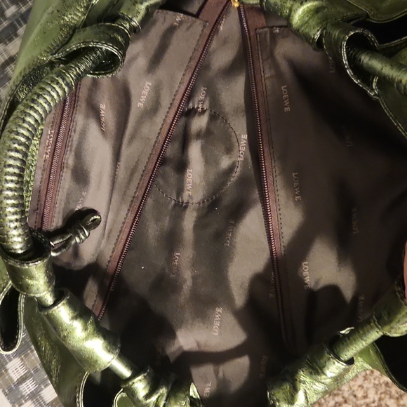 Loewe Metallic Green Leather Napa Aire Handbag - Picture 10 of 16